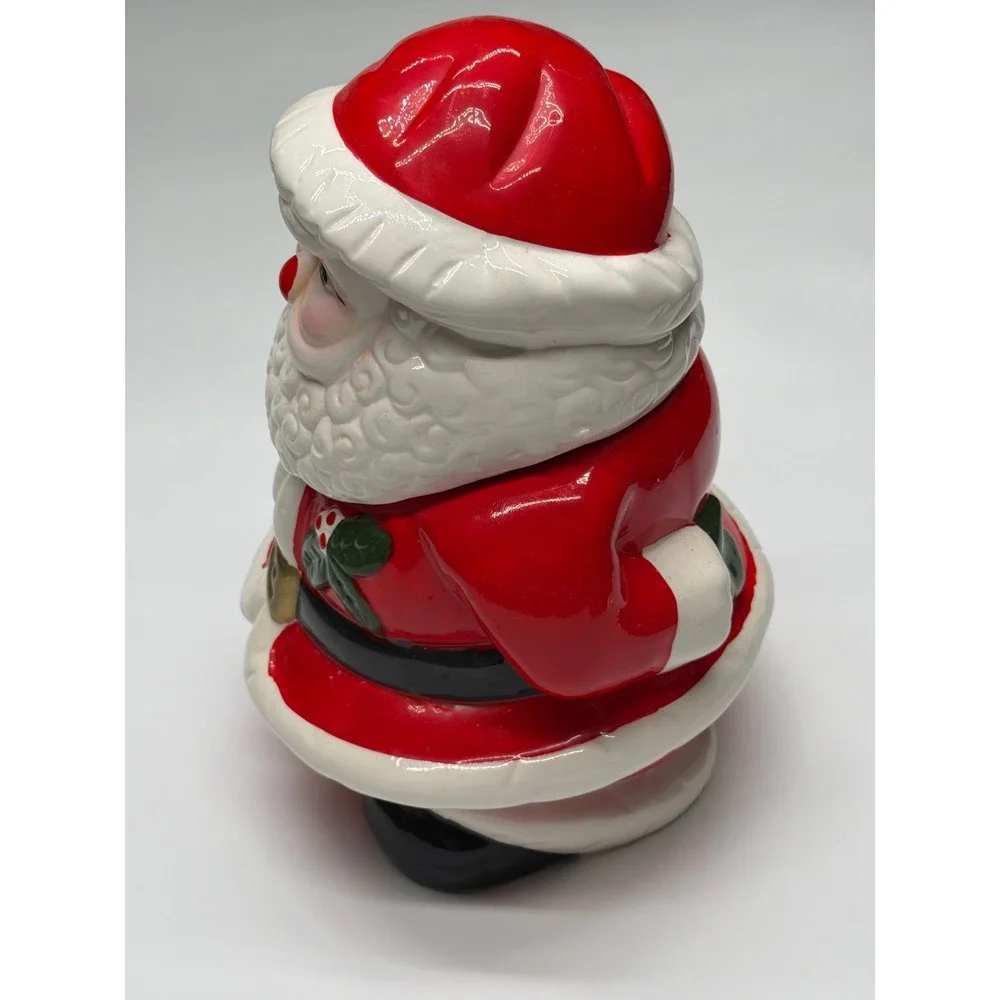 OGGI Funtime Ceramic Cookie‎ Jar St Nick Santa Claus Christmas Holiday